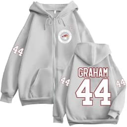 Graham 44 Off Campus TV Series Briar University Zipper Hoodies Men Clothing Casual Long Sleeves Zip Up Hooded Sweatshirts Jacket