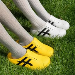 Fashion Striped Eva Soft Soles Mules Shoes Couples Spring Lightweight Platform Sports Shoes Women Plus Size Outdoor Casual Clogs