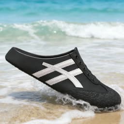 Fashion Striped Eva Soft Soles Mules Shoes Couples Spring Lightweight Platform Sports Shoes Women Plus Size Outdoor Casual Clogs