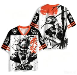 Ghost Slayer Blade: Yi Zhi Zhu Football Shirt Japanese Ink Splashing 3D Printed Adult and Children's Loose Short Sleeves