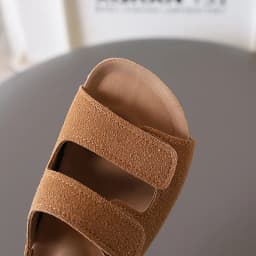 2026 Brand Children's Suede Sandals with Arch Support Summer Boys Slip-On Beach Shoes Casual Baby Girl Water Shoes Child