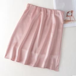 Fashion Solid Satin Skirt,Elastic Stretch High-Waist Elegant Flowing Texture A-Line Short Skirt,For Women's Home Office Wear