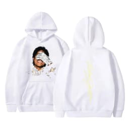 Michael Jackson Face Graphic Hoodie Men Women Retro Gothic Rock Sweatshirt Men's Fashion Hip Hop Oversized Pullover Streetwear