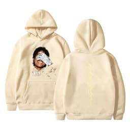 Michael Jackson Face Graphic Hoodie Men Women Retro Gothic Rock Sweatshirt Men's Fashion Hip Hop Oversized Pullover Streetwear
