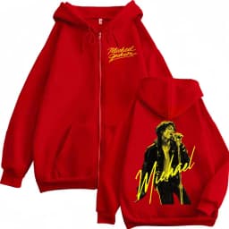 The King of Pop Michael Jackson Zip Up Hoodies Men Women Fashion Gothic Jacket Sweatshirts Fleece Casual Zipper Pullovers Coats