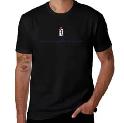Men's 100% Cotton Pininfarina Logo Print Crew Neck T-Shirt, Casual Breathable Short Sleeve Top for Daily Wear