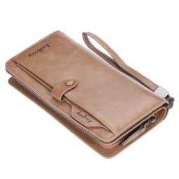 Baellerry Retro Men's Long Wallet Multifunctional Card Holder Mobile Phone Bag High Quality Card Storage Organizer