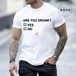 Short Sleeve T Shirt for Men Are You Drunk Fashion Style Design Clothing Funny Beer Drinking Lovers Men T-Shirt Casual Tee Tops