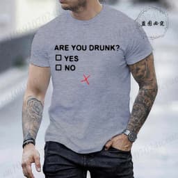 Short Sleeve T Shirt for Men Are You Drunk Fashion Style Design Clothing Funny Beer Drinking Lovers Men T-Shirt Casual Tee Tops