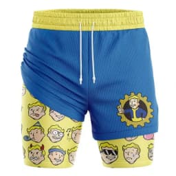 2026 New Trendy Anime Printed Breathable and Versatile Double Layer Men's Shorts