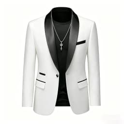 EU Size XXS-3XL Men's Black Slim Fit Tuxedo Jacket Elegant Satin Lapel Blazer for Wedding Party Prom Formal Business Event