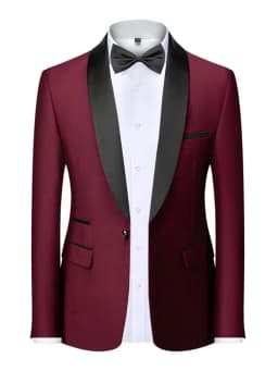 EU Size XXS-3XL Men's Black Slim Fit Tuxedo Jacket Elegant Satin Lapel Blazer for Wedding Party Prom Formal Business Event