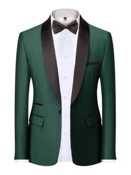 EU Size XXS-3XL Men's Black Slim Fit Tuxedo Jacket Elegant Satin Lapel Blazer for Wedding Party Prom Formal Business Event