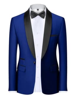 EU Size XXS-3XL Men's Black Slim Fit Tuxedo Jacket Elegant Satin Lapel Blazer for Wedding Party Prom Formal Business Event