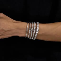 100% S925 Sterling Silver Morganite Bracelet High Quality Stones Classic Punk Jewelry for Both Boys and Girls Creativity Gift