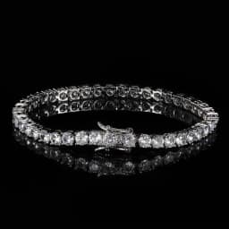100% S925 Sterling Silver Morganite Bracelet High Quality Stones Classic Punk Jewelry for Both Boys and Girls Creativity Gift
