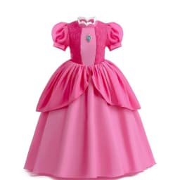 2026 Peach Dresses For Girls Cosplay Princess Costume Clothes Party Halloween Carnival Birthday Dress Kids Vestidos 2-10Yrs