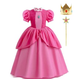 2026 Peach Dresses For Girls Cosplay Princess Costume Clothes Party Halloween Carnival Birthday Dress Kids Vestidos 2-10Yrs