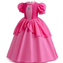 2026 Peach Dresses For Girls Cosplay Princess Costume Clothes Party Halloween Carnival Birthday Dress Kids Vestidos 2-10Yrs
