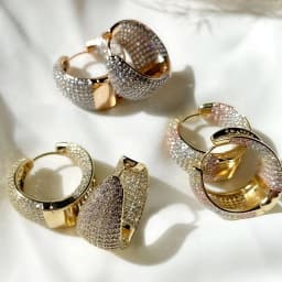 Super Shiny Tear Drop Shape European Sparkling Statement Chunky Earring Jewelry