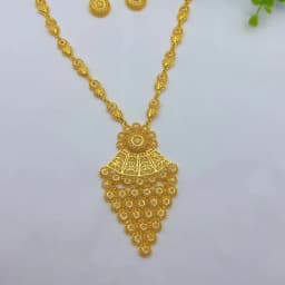Indian 24K Gold Plated Big Floral Necklace Earrings Jewelry Set For Women African Dubai Bridal Wedding Party Gift Jewellery