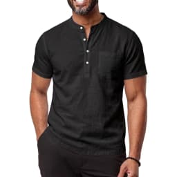 New Short Sleeve Shirt Man Solid Color T-shirts Linen Cotton Summer Shirts Breathable Loose Hawaiian Shirt Pocket Vintage Tee