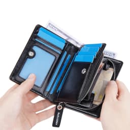 1Pcs/Baellerry Men's Pu Leather Wallet, Large Capacity Multi-Card Slot Zipper 80% off Wallet, with Id Window and Coin Pocket, Ideal Gift for Men