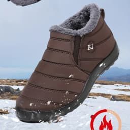 Winter Warm Snow Boots Women Men Arctic Insulation Thick Sole Non Slip Outdoor Booties Comfortable Round Toe PU Sole Shoes