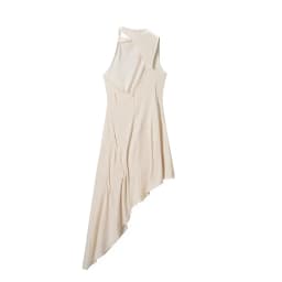 TFAFXY 2026 Summer Chic Sexy Club Women Dress Solid Pleated Vest Asymmetry Dress New Fashion Party Female Dress