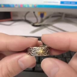 Buyee 925 Sterling Silver Male Ring Finger Elegant Golden Sun Open Ring for Man Fashion Unique Fine Jewelry Circle