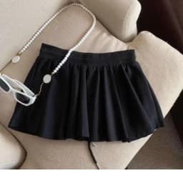 2025 Summer Women Ballet Drawstring High Waist A Line Skort Anti Exposure Slim Fit Casual All Match Fashion Streetwear Skorts