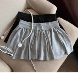2025 Summer Women Ballet Drawstring High Waist A Line Skort Anti Exposure Slim Fit Casual All Match Fashion Streetwear Skorts