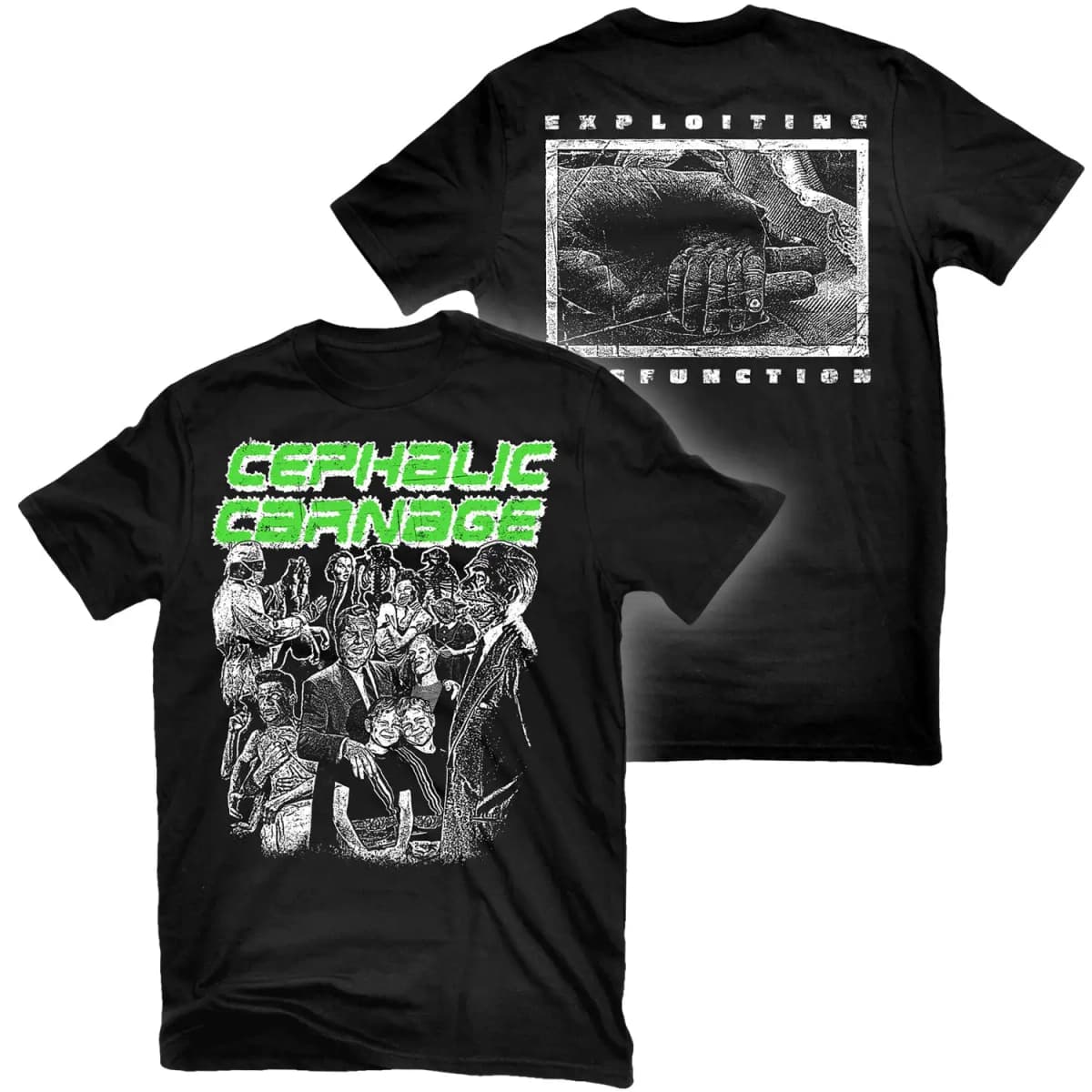 New 2026 Cephalic Carnage Exploiting Dysfunction Band Graphic Tee 100% Cotton Round Neck Casual Unisex T-shirt Summer Top