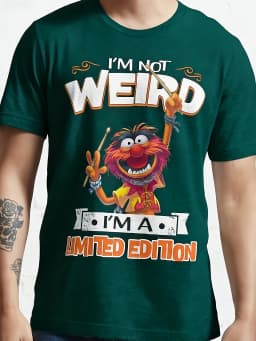 Muppet Animal T-Shirt Official Inspired Iconic Drummer and Kermit The Frog Pattern Limited Edition Men's T-shirts for Summer