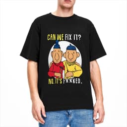Pat and Mat Can We Fix It Men's T Shirt Novelty Tee Shirt Short Sleeve O Neck T-Shirt 100% Cotton Gift Idea Clothes
