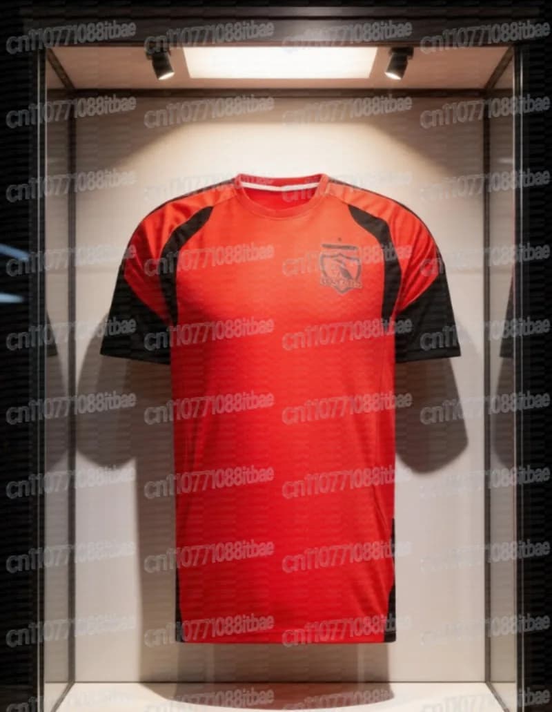 2026 New Jersey Quick-Drying 3D Sport Colo-Colo Pre-Match Soccer Red Black Mapuche Pattern Training Shirt for Men FamilyMatching