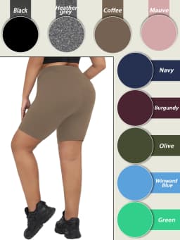 Plus Size Biker Shorts for Women Super Soft No See Through Workout Running Yoga Home Lounge Wear Leggings