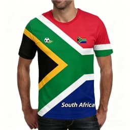 South Africa Football T Shirts Summer Fashion Short Sleeve South Africa Flag 3D Printed T-shirts Casual O Neck Loose Mens Tees