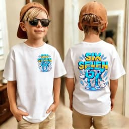 Cartoon Cute Funny Six Seven Italian Brainrot 67 Number Graphic Print T-Shirt Boy/Girl Summer Short Sleeved Kids Tshirt Top