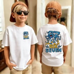 Cartoon Cute Funny Six Seven Italian Brainrot 67 Number Graphic Print T-Shirt Boy/Girl Summer Short Sleeved Kids Tshirt Top