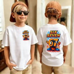 Cartoon Cute Funny Six Seven Italian Brainrot 67 Number Graphic Print T-Shirt Boy/Girl Summer Short Sleeved Kids Tshirt Top
