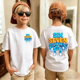 Cartoon Cute Funny Six Seven Italian Brainrot 67 Number Graphic Print T-Shirt Boy/Girl Summer Short Sleeved Kids Tshirt Top