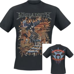 2026 Large Rip Nuclear Logo Megadeth T-Shirt Men Women Vintage Metal Rock Band Graphic Tee Cotton Summer Streetwear Top