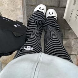 Women Panda Striped Pants Streetwear Harajuku Pantalones De Mujer Sweatpants Y2k Clothes Casual Japanese Kawaii