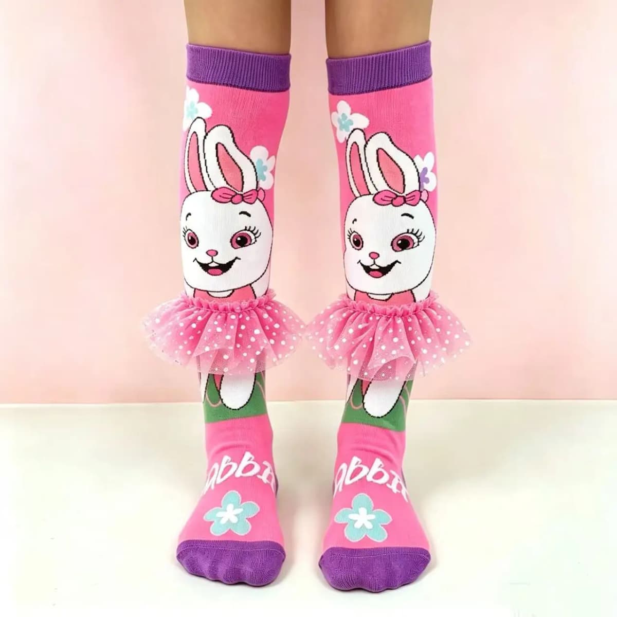 1 pair of rabbit pattern, skirt decorated with cute girl accessories socks, suitable for holiday parties, gifts,