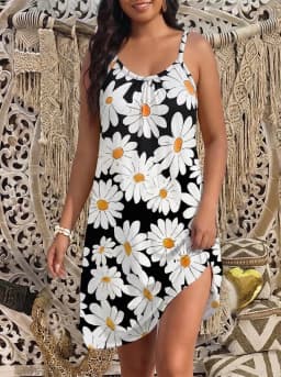 2026 Viral Summer Plus Size Tie Dye Beach Cover Up Dress Oversized Spaghetti Strap Colorful Abstract Print Flowy Sundress for Wo
