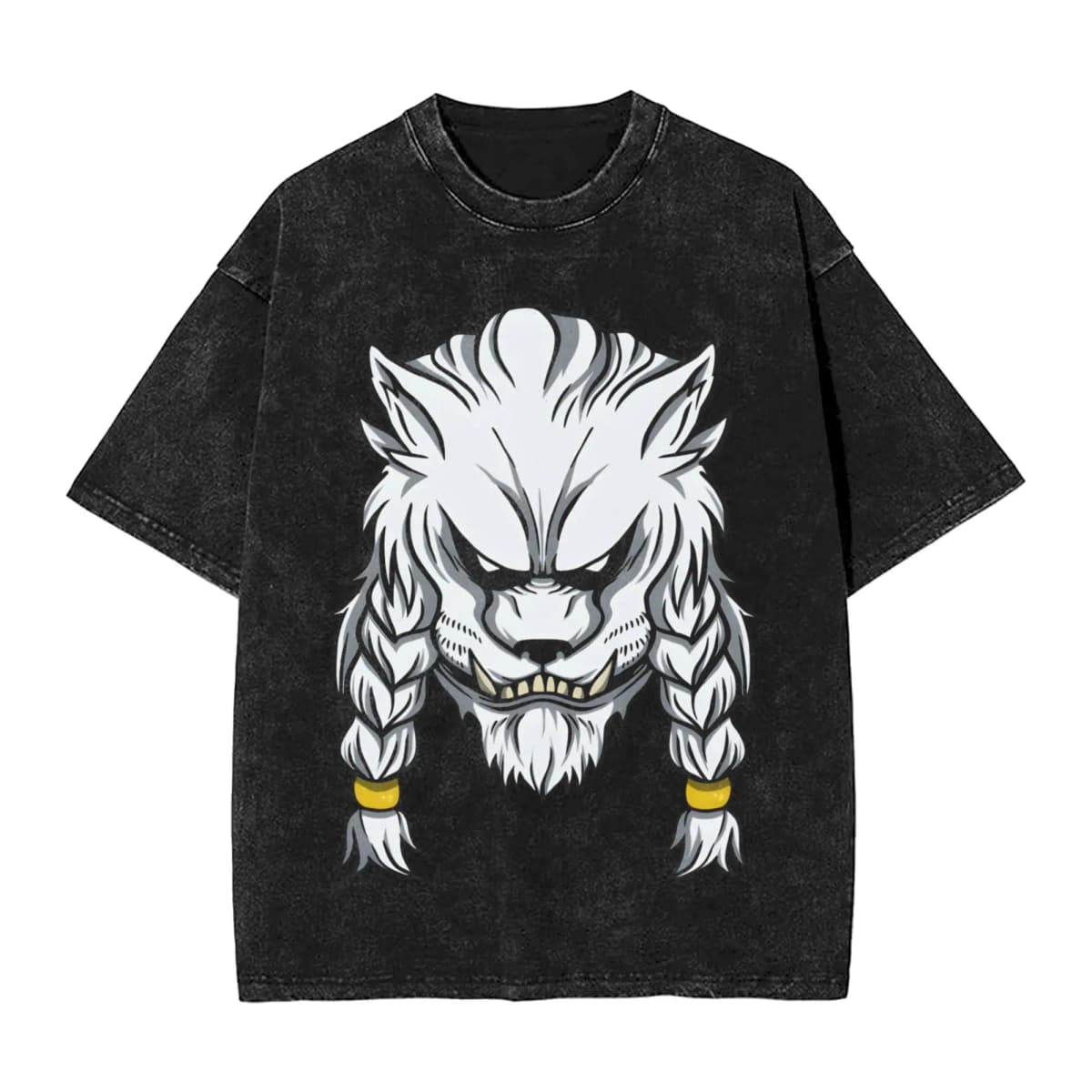 Invincibles Battle Beast White Wolf Head T-Shirt Summer Vintage T-Shirts Casual Hipster Tee Shirt For Couple Short Sleeve Tees