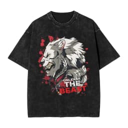 Invincibles Battle Beast White Wolf Head T-Shirt Summer Vintage T-Shirts Casual Hipster Tee Shirt For Couple Short Sleeve Tees