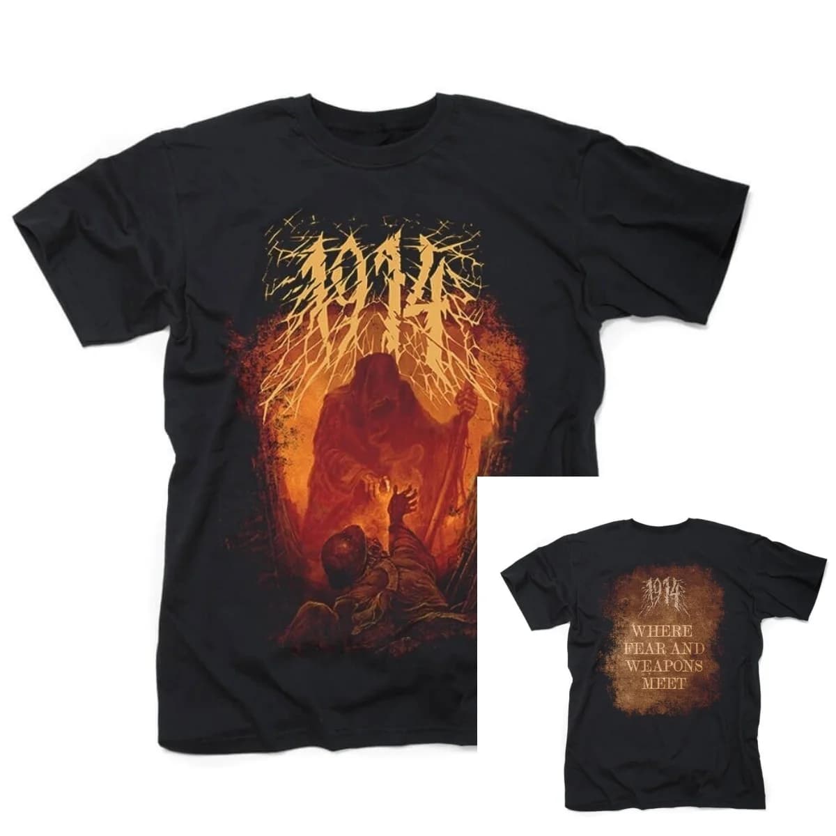 1914 Where Fear and Weapon Meet Band T-Shirt 100% Cotton Graphic Tee Men Women Summer Streetwear Top