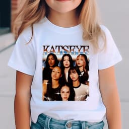 Katseye Harajuku Fashion Tops Youth Girl Streetwear Tee Children's Clothing KATSEYE Print T-shirt for Kids Casual Summer Top